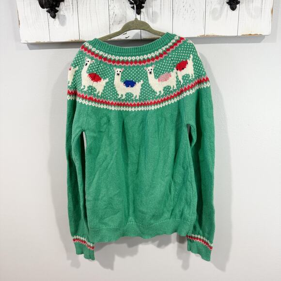 Boden Kids Llama Fair Isle Sweater 9-10 Cotton Wool Blend - Picture 5 of 5